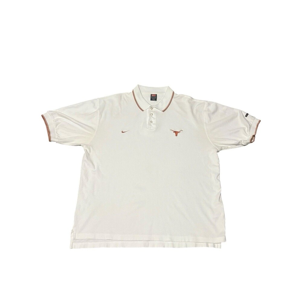 Vintage Nike Team Texas Longhorns Dri-Fit Polo Men’s XXL Embroidered Y2K